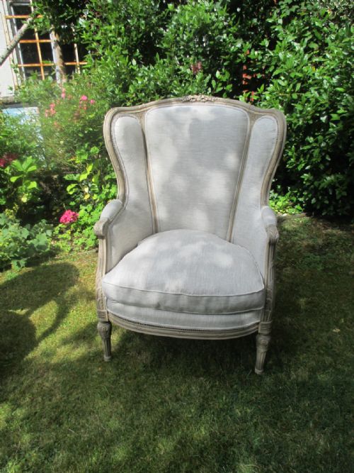 French Painted Bergere Armchair