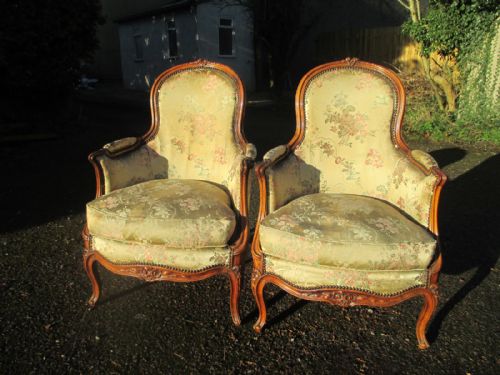 Pair of Bergere Armchairs
