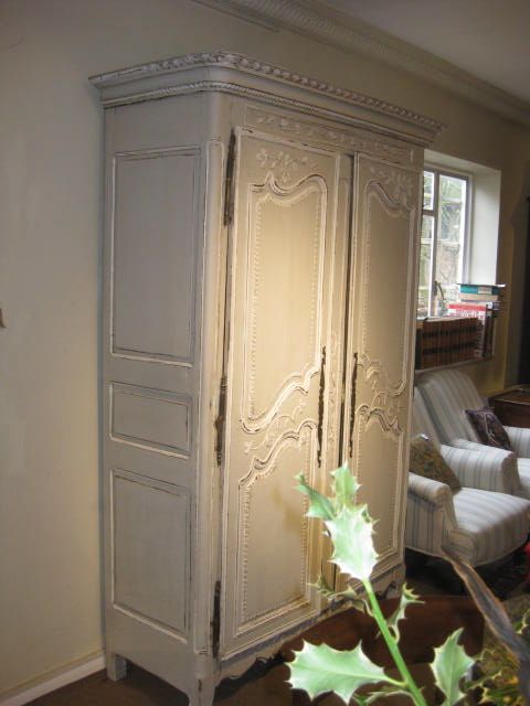 French Armoire 18th Century Decorated