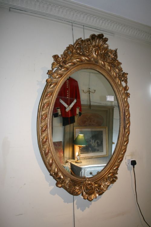 Large Oval French Mirror