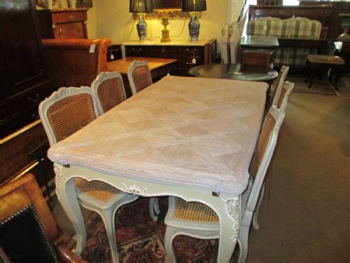 Large French Extending Limed Table
