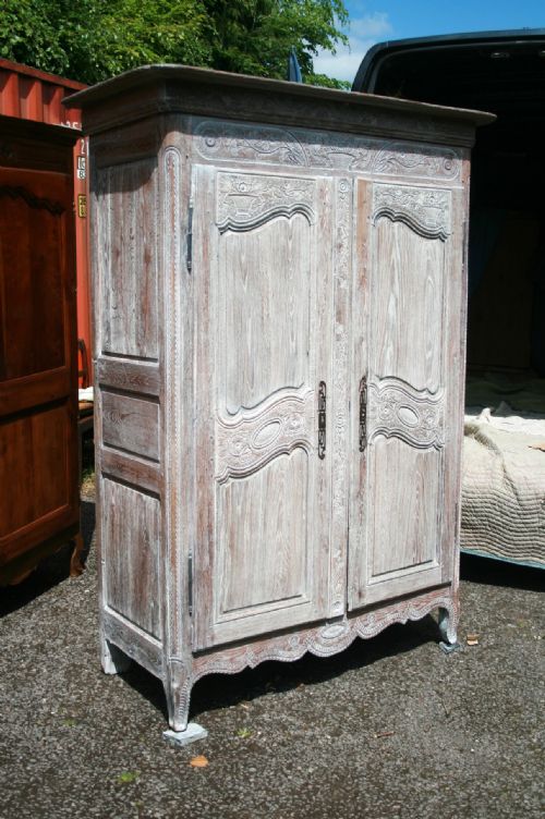 Period Oak Limed Armoire