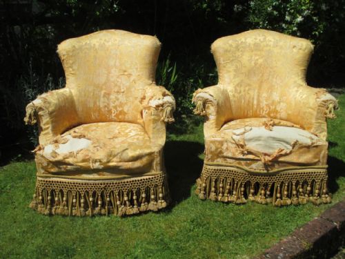 Pair of French Antique Armchairs