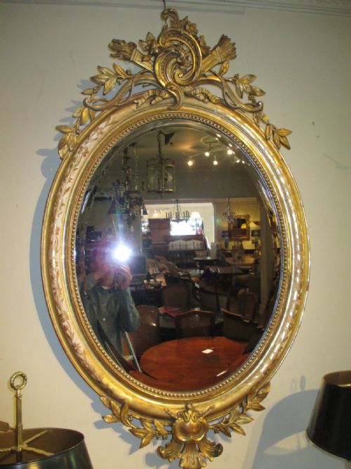 Antique Oval Gilt Mirror