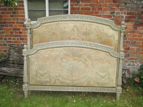Very Large French Needlepoint Bed
