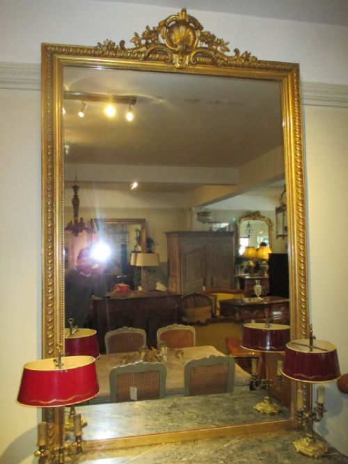 Very Large French Gilt Mirror