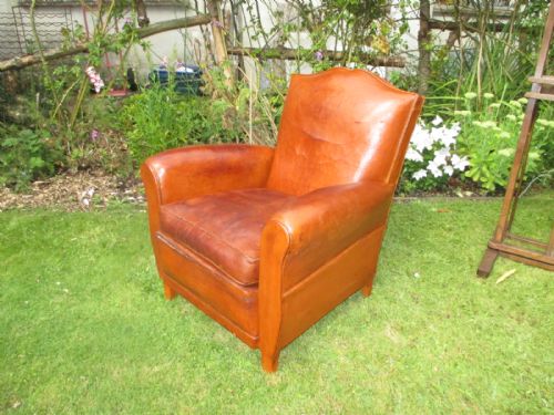French Leather Club Chair