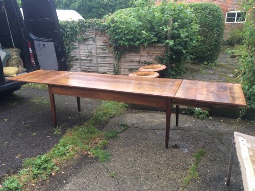 Large Extending Cherry Wood Table
