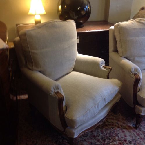 Large Pair of French Armchairs