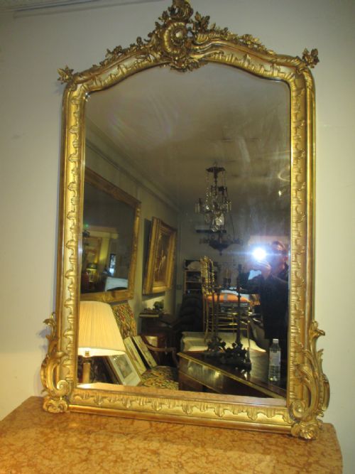Large French Gilt Mirror
