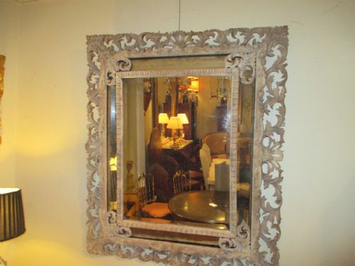 Large Bleached Cushion Mirror