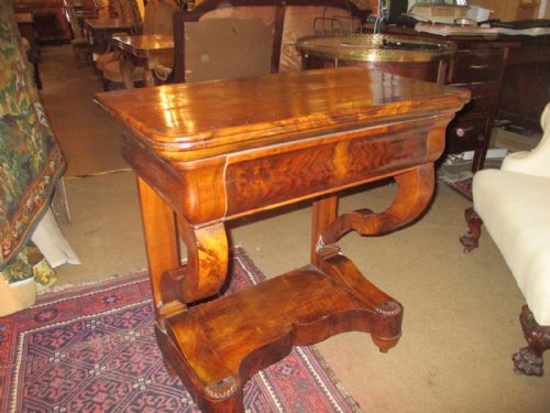 Figured Walnut Console Table