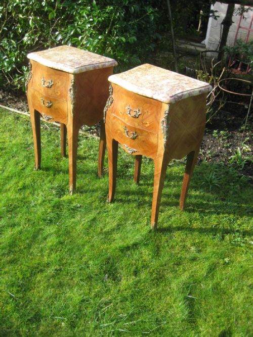 Pair Bedside Cupboards French