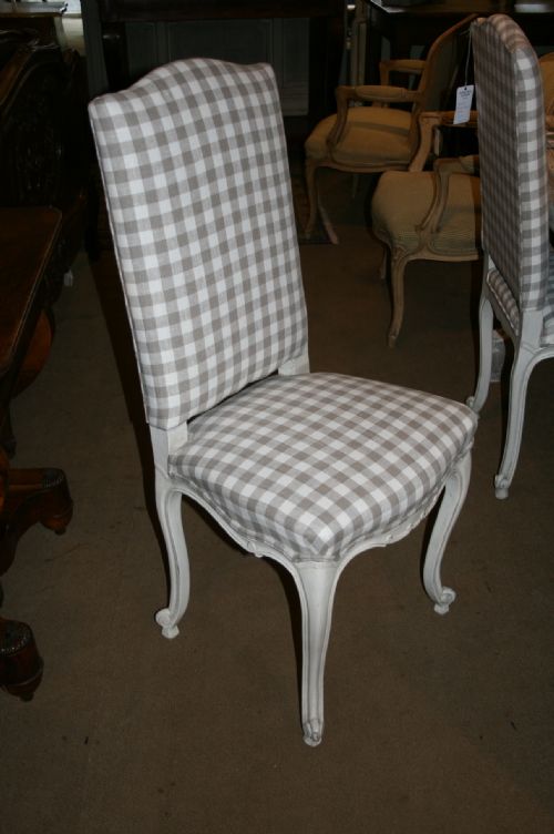 Six Painted French Dining Chairs