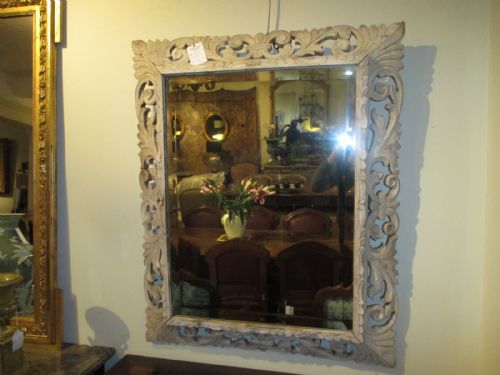 Bleached Oak Antique Mirror