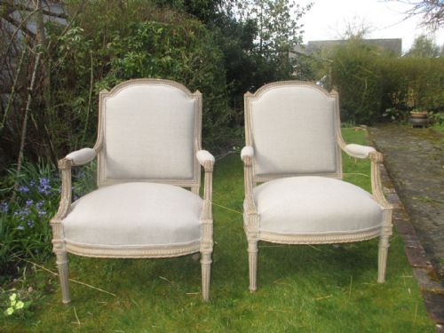 Pair of Large French Armchairs
