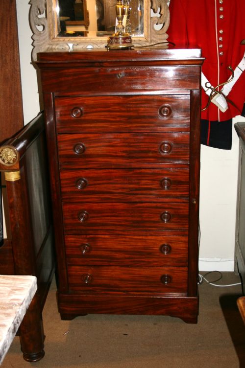 Tall French Mahogany Chest