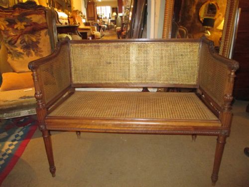 French Walnut Caned Seat