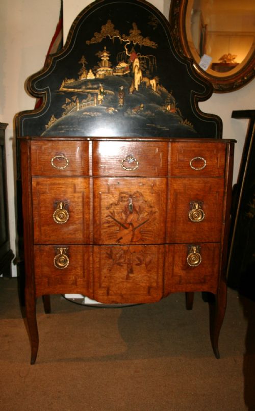 18th Century Inlaid Oak Commode