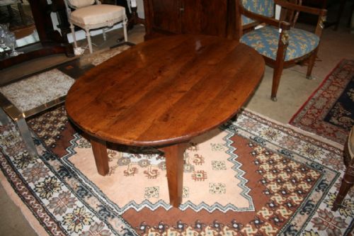 Oval Cherry Wood Coffee Table