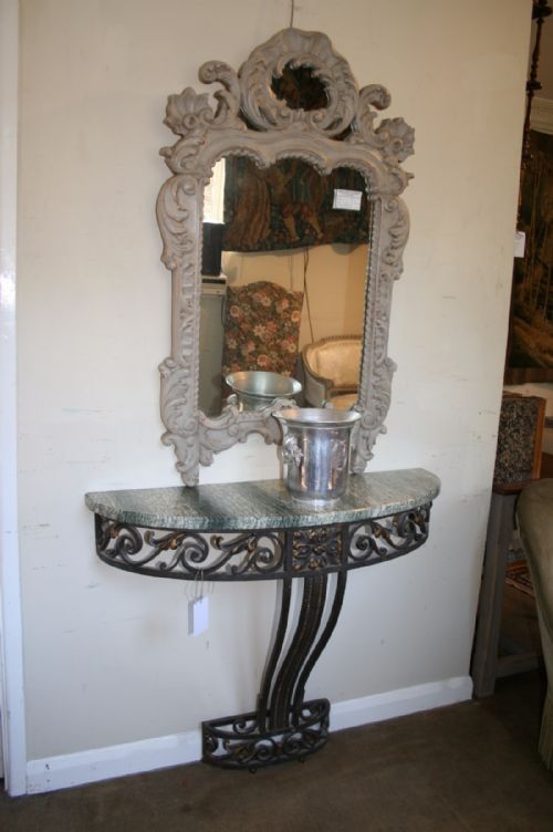 Art Deco Metal Console Table