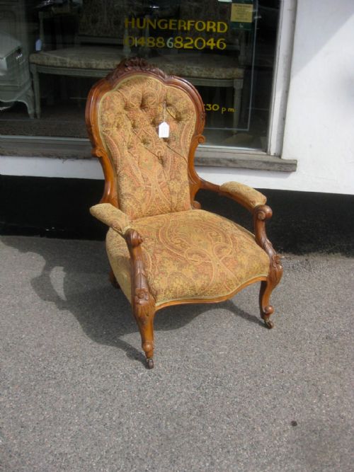 Victorian Cabriole Leg Armchair