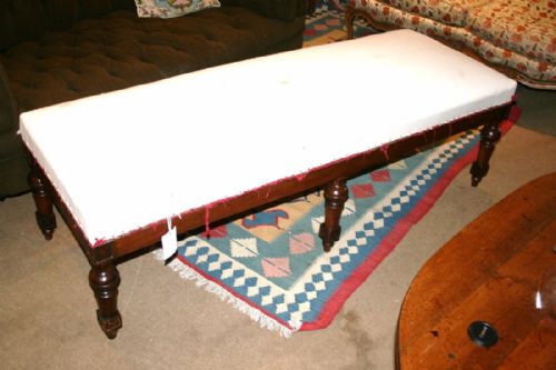 Large French Mahogany Stool