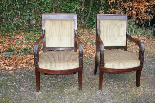 Pair Restauration Period Armchairs