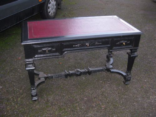 French Ebonised  Bureau Plat