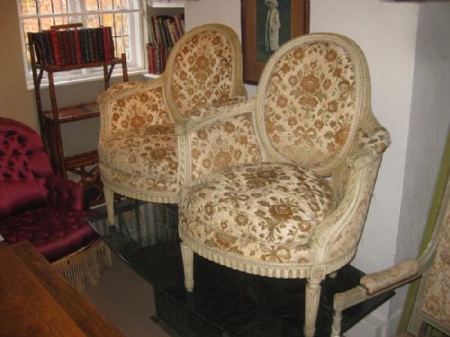 Pair of Louis VI Armchairs