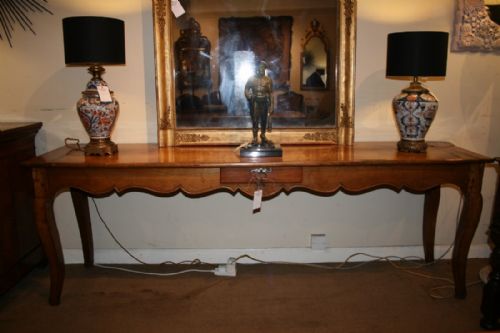 French Cherry Wood Serving/sofa Table