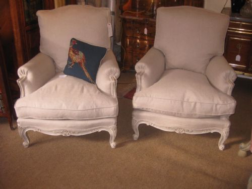 Pair of French Armchairs Louis Xv Style