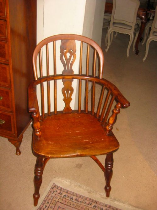 Yew Wood Windsor Armchair