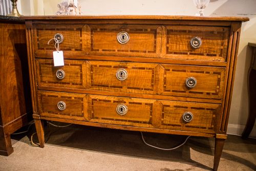 18th Century Italian Marquetry Commode Chest