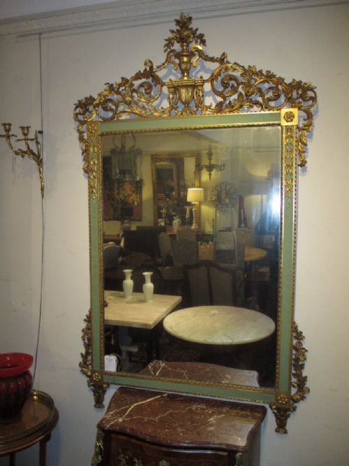 Large Painted and Gilt Mirror