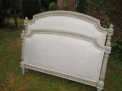 King Size  Painted Carved Bed