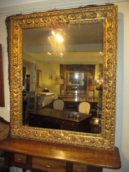 Very Large Carved Gilt Mirror