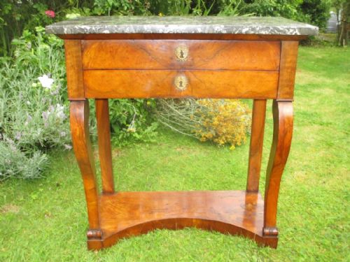 Figured Walnut Console Table