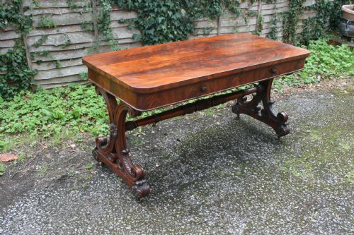 Victorian Flame Mahogany Writing Table