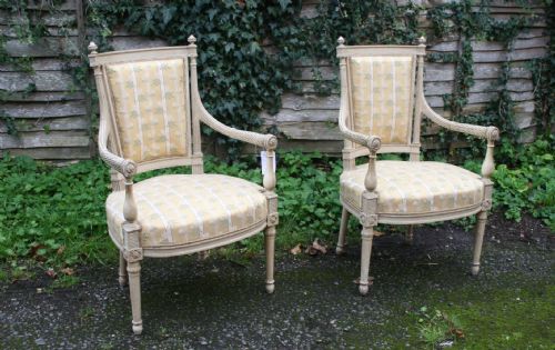 Pretty Pair of French Louis 16 Style Armchairs
