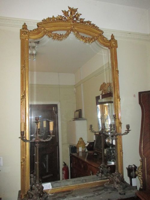 Large French Gilt Mirror