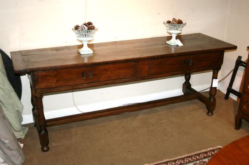 Solid Oak Period Serving Table