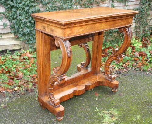 Burr Walnut Console Table