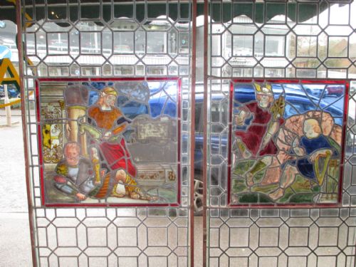 Two Large Stained Glass and Leaded Windws