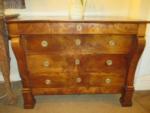 French Empire Walnut Commode
