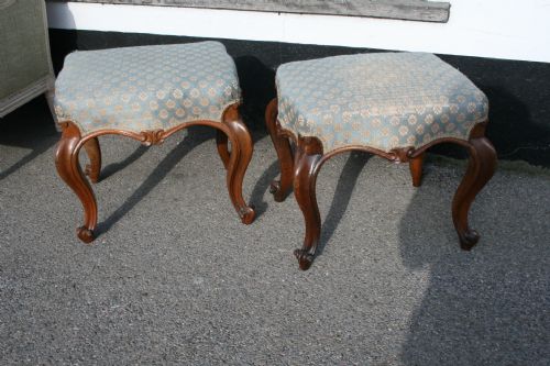 Victorian Pair of Rosewood Stools