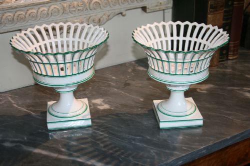 Pair of Porcelain Baskets