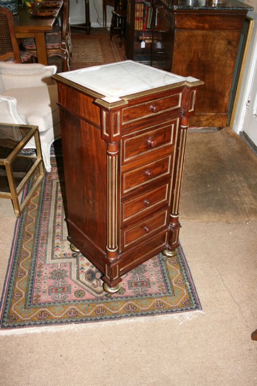 French Mahogany and Brass Stand