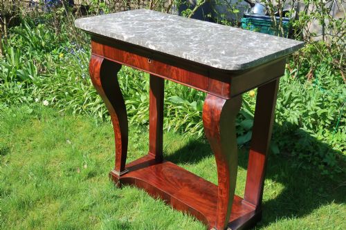 French Flame Mahogany Console Table