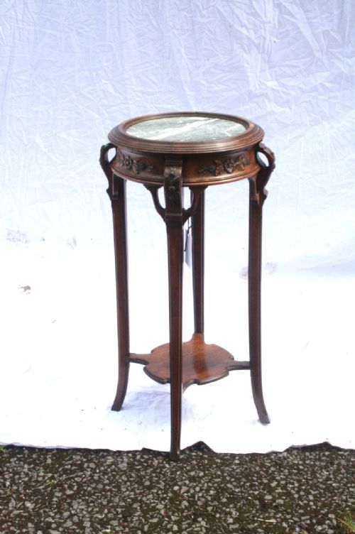 Art Nouveau Walnut Stand